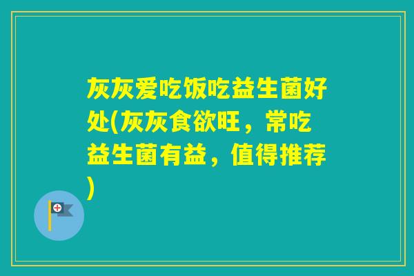 灰灰爱吃饭吃益生菌好处(灰灰旺，常吃益生菌有益，值得推荐)