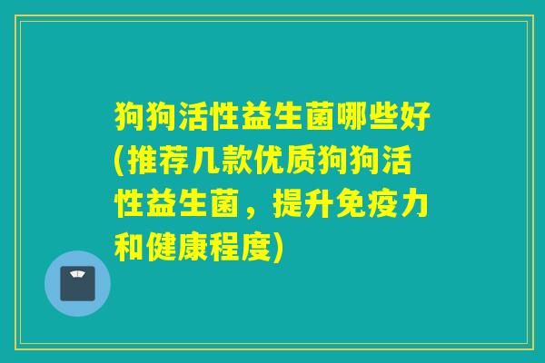 狗狗活性益生菌哪些好(推荐几款优质狗狗活性益生菌，提升力和健康程度)