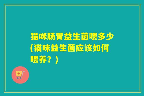 猫咪肠胃益生菌喂多少(猫咪益生菌应该如何喂养？)