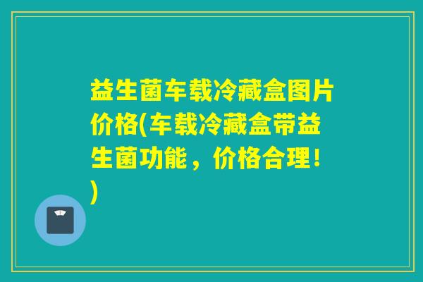 益生菌车载冷藏盒图片价格(车载冷藏盒带益生菌功能，价格合理！)