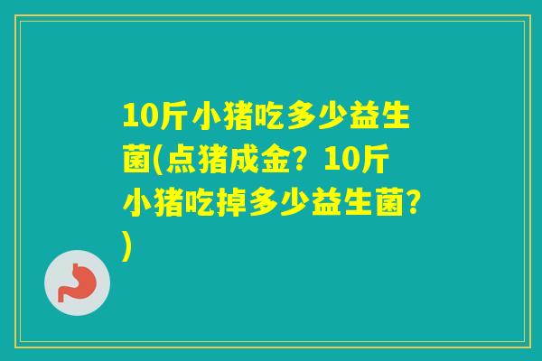 10斤小猪吃多少益生菌(点猪成金?10斤小猪吃掉多少益生菌?) 10斤小猪吃多少益生菌(点猪成金?10斤小猪吃掉多少益生菌?)