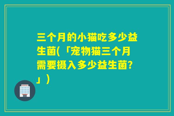 三个月的小猫吃多少益生菌(「宠物猫三个月需要摄入多少益生菌？」)