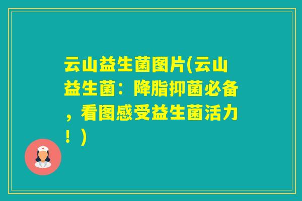 云山益生菌图片(云山益生菌：抑菌必备，看图感受益生菌活力！)