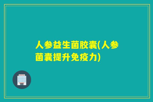 人参益生菌胶囊(人参菌囊提升力)