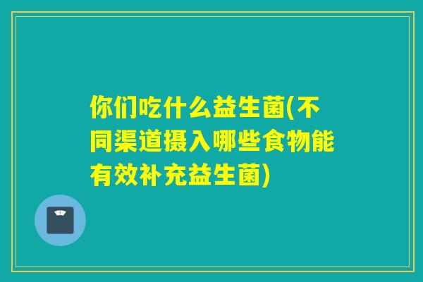 你们吃什么益生菌(不同渠道摄入哪些食物能有效补充益生菌)