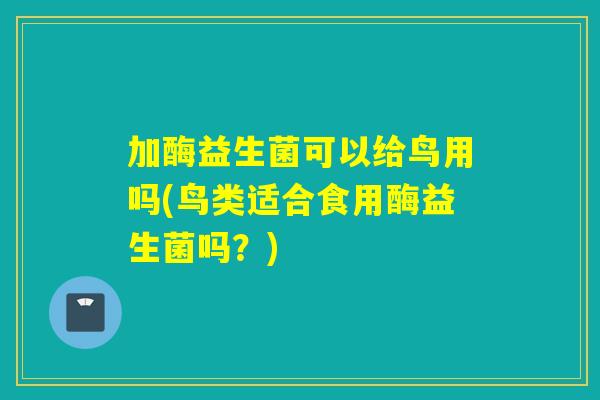 加酶益生菌可以给鸟用吗(鸟类适合食用酶益生菌吗?) 加酶益生菌可以给鸟用吗(鸟类适合食用酶益生菌吗?)