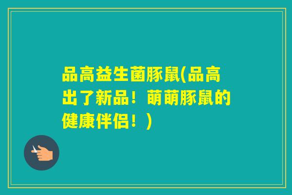 品高益生菌豚鼠(品高出了新品!萌萌豚鼠的健康伴侣!) 品高益生菌豚鼠(品高出了新品!萌萌豚鼠的健康伴侣!)