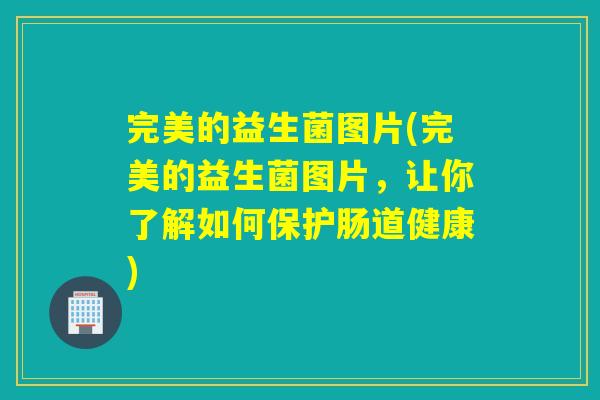 完美的益生菌图片(完美的益生菌图片，让你了解如何保护肠道健康)