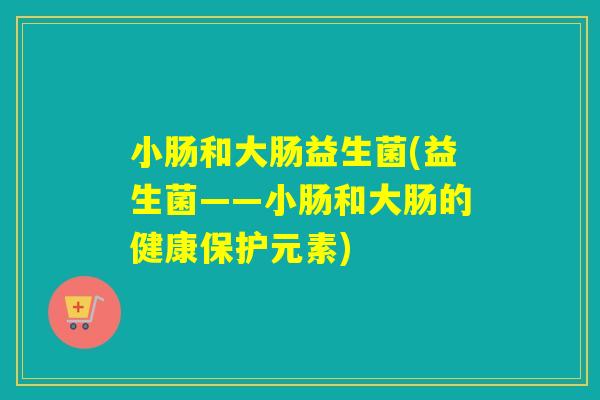 小肠和大肠益生菌(益生菌——小肠和大肠的健康保护元素)