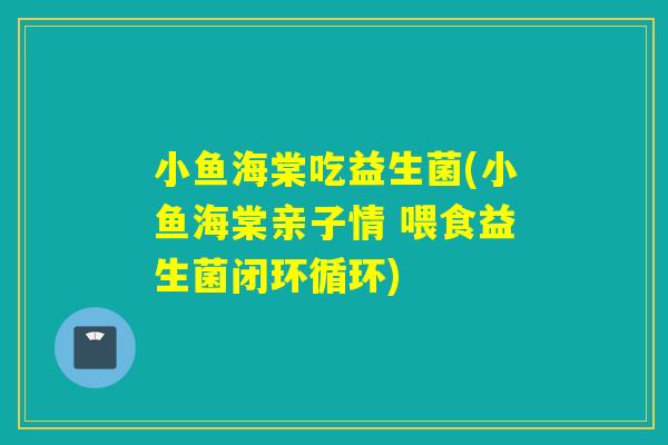 小鱼海棠吃益生菌(小鱼海棠亲子情 喂食益生菌闭环循环)