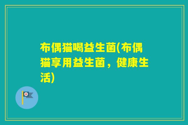 布偶猫喝益生菌(布偶猫享用益生菌，健康生活)