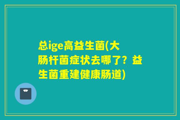 总ige高益生菌(大肠杆菌症状去哪了?益生菌重建健康肠道) 总ige高益生菌(大肠杆菌症状去哪了?益生菌重建健康肠道)