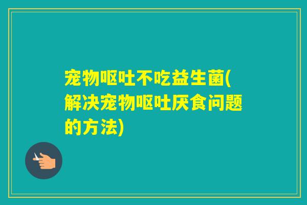 宠物不吃益生菌(解决宠物厌食问题的方法)