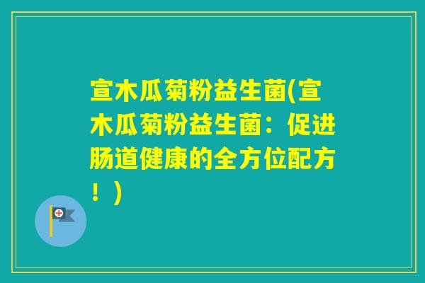 宣木瓜菊粉益生菌(宣木瓜菊粉益生菌：促进肠道健康的全方位配方！)