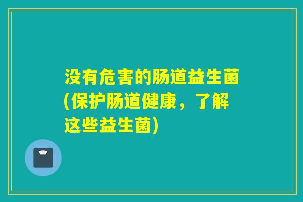 没有危害的肠道益生菌(保护肠道健康，了解这些益生菌)