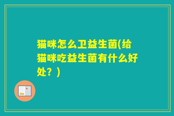 猫咪怎么卫益生菌(给猫咪吃益生菌有什么好处？)