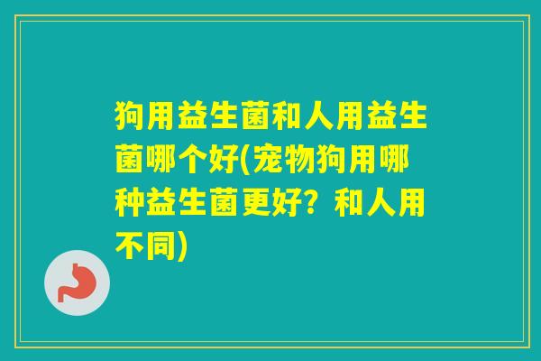 狗用益生菌和人用益生菌哪个好(宠物狗用哪种益生菌更好?和人用不同) 狗用益生菌和人用益生菌哪个好(宠物狗用哪种益生菌更好?和人用不同)