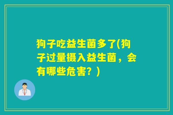 狗子吃益生菌多了(狗子过量摄入益生菌，会有哪些危害？)