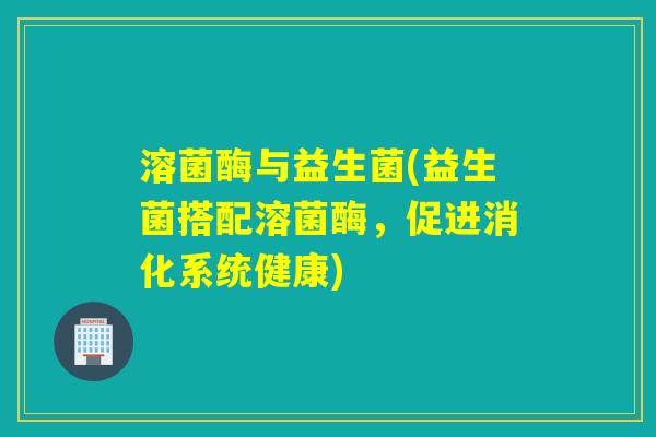 溶菌酶与益生菌(益生菌搭配溶菌酶，促进消化系统健康)