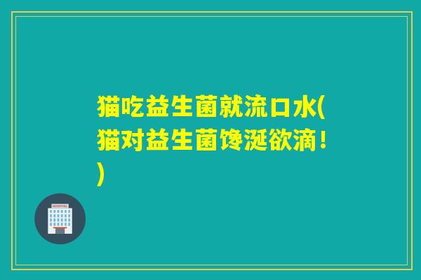 猫吃益生菌就流口水(猫对益生菌馋涎欲滴！)