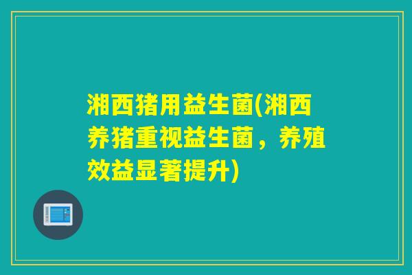 湘西猪用益生菌(湘西养猪重视益生菌,养殖效益显著提升) 湘西猪用益生菌(湘西养猪重视益生菌,养殖效益显著提升)