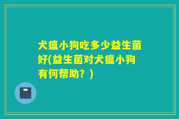 犬瘟小狗吃多少益生菌好(益生菌对犬瘟小狗有何帮助？)