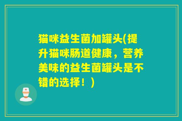 猫咪益生菌加罐头(提升猫咪肠道健康,营养美味的益生菌罐头是不错的选择!) 猫咪益生菌加罐头(提升猫咪肠道健康,营养美味的益生菌罐头是不错的选择!)