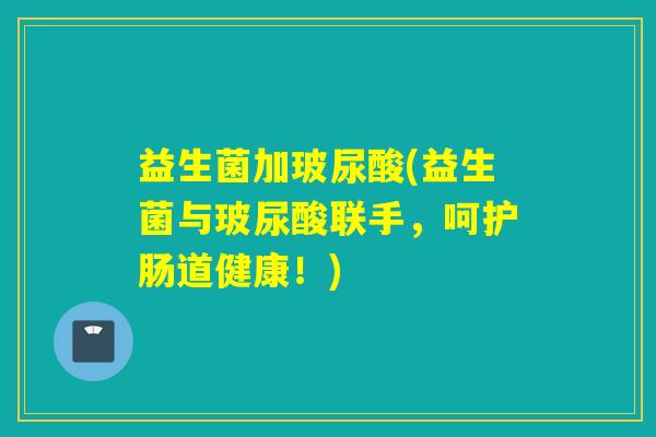 益生菌加玻尿酸(益生菌与玻尿酸联手，呵护肠道健康！)