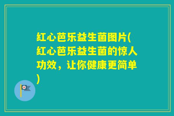 红心芭乐益生菌图片(红心芭乐益生菌的惊人功效，让你健康更简单)