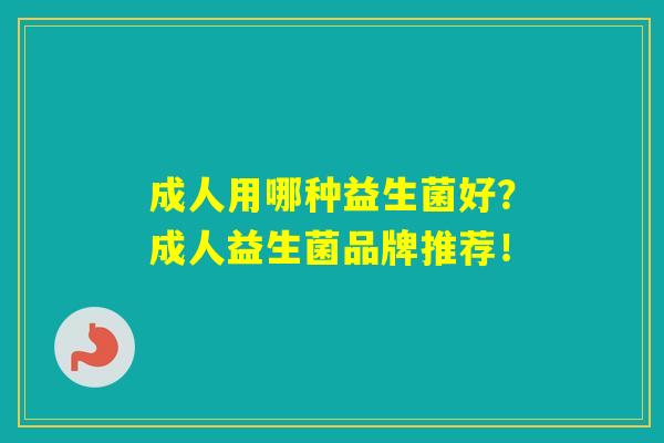 成人用哪种益生菌好？成人益生菌品牌推荐！