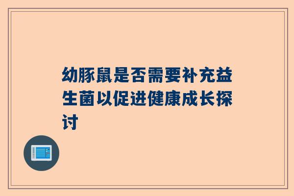 幼豚鼠是否需要补充益生菌以促进健康成长探讨
