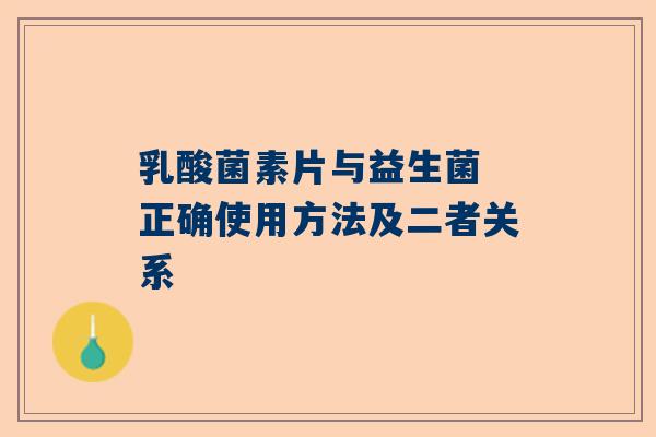 乳酸菌素片与益生菌 正确使用方法及二者关系