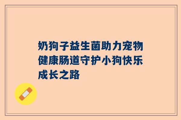 奶狗子益生菌助力宠物健康肠道守护小狗快乐成长之路