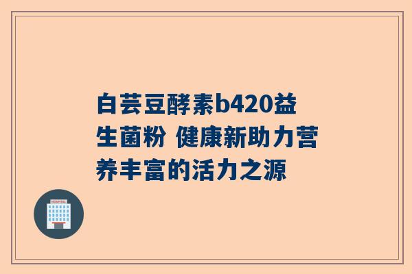 白芸豆酵素b420益生菌粉 健康新助力营养丰富的活力之源