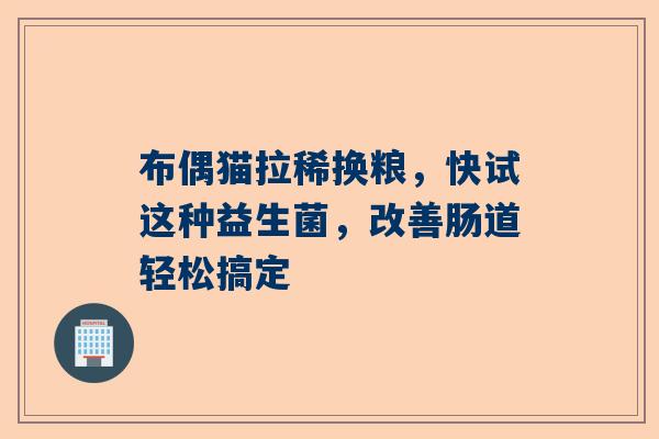 布偶猫拉稀换粮，快试这种益生菌，改善肠道轻松搞定
