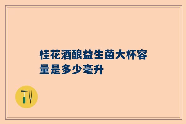 桂花酒酿益生菌大杯容量是多少毫升