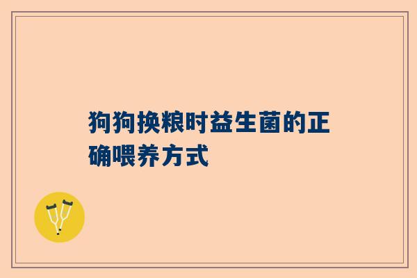 狗狗换粮时益生菌的正确喂养方式