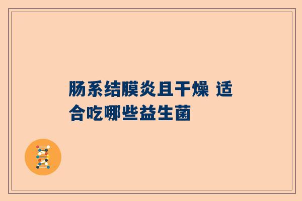 肠系结膜炎且干燥 适合吃哪些益生菌