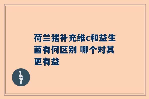 荷兰猪补充维c和益生菌有何区别 哪个对其更有益