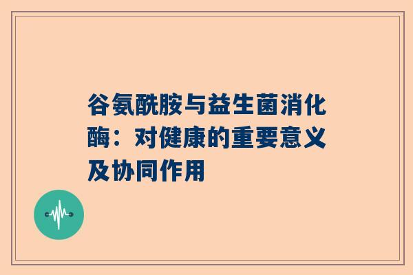 谷氨酰胺与益生菌消化酶：对健康的重要意义及协同作用